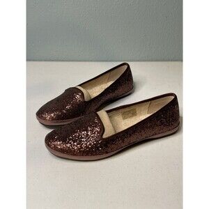 UGG AUSTRALIA Women's Alloway Chocolate Glitter Sz 7 Flats 1003225 New